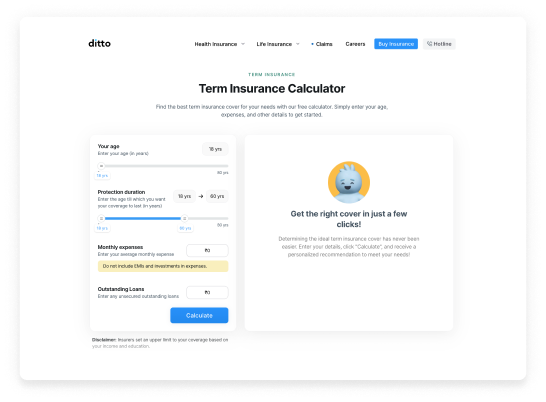 Term Insurance Cover Calculator